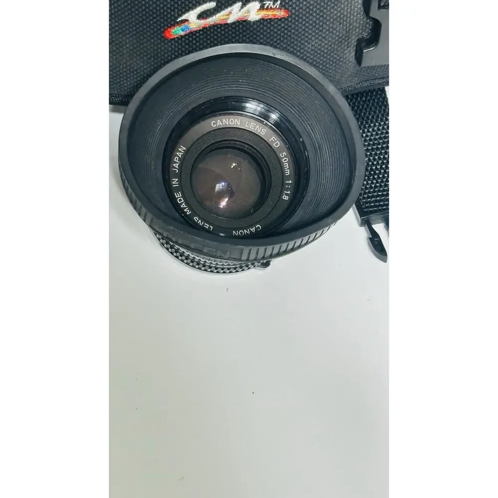 Vintage Canon AE-1 Vivitar Sky Light 1A 52M Canon FD 50mm Case Extras Working